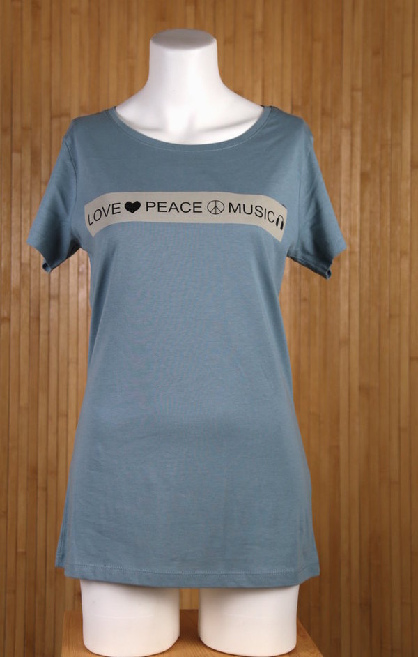 Damen T-Shirt love peace music BIO-Baumwolle - Fair Wear