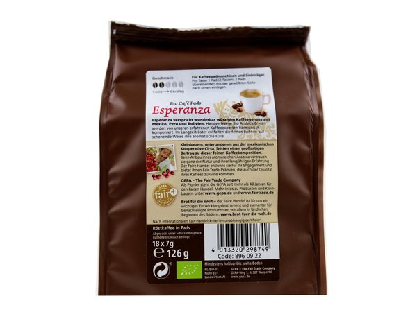 BIO Kaffeepads 3er Mix Fair Trade