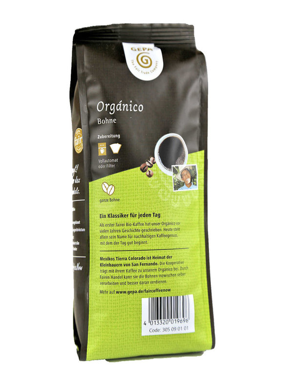 BIO Kaffee Orgánico Südamerika Bohne Fair Trade