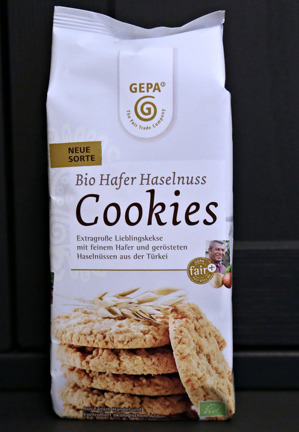 BIO Hafer Haselnuss Cookies Mürbegebäck Fair Trade